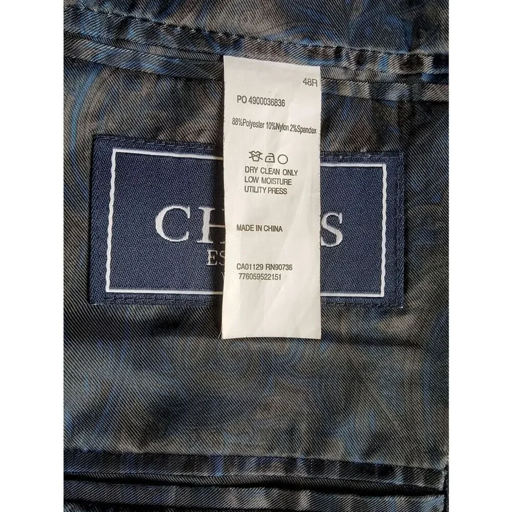 Chaps Men's navy blue corduroy Blazer in with deep blue paisley lining